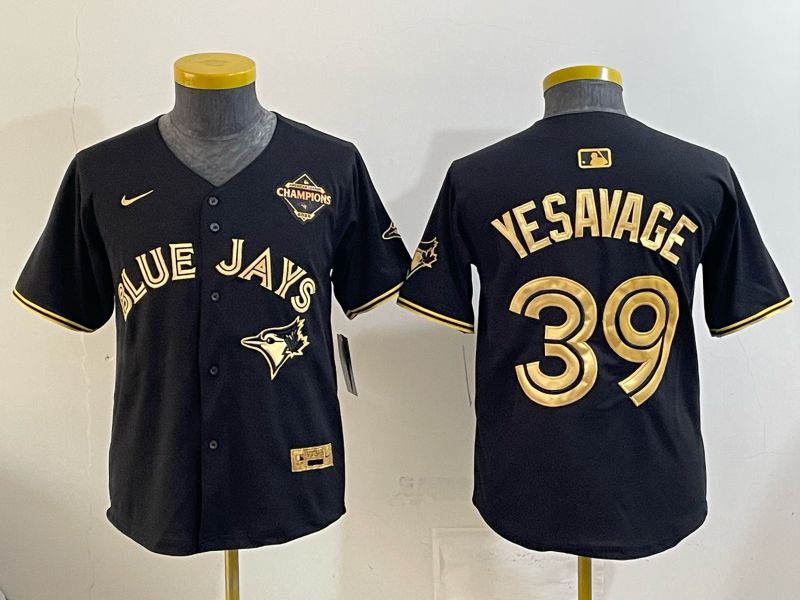 Youth Nike 2026 Toronto Blue Jays #39 Yesavage black gold Game MLB Jersey 1211->youth mlb jersey->Youth Jersey